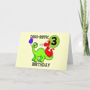 Carte Dinosaur 3ème Anniversaire Tshirts et cadeaux