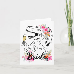 Carte Dinosaur Bridesmaid Floral Bachelorette Part