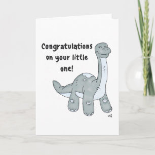 Carte Dinosaur Congrats Bébés