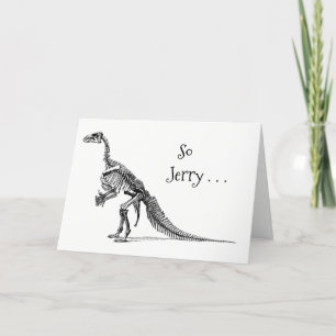 Carte Dinosaur Dinosaur Humour Ajouter un nom Anniversai