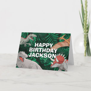 Carte Dinosaur Enfants Dino Jurassic Trex Boy Anniversai