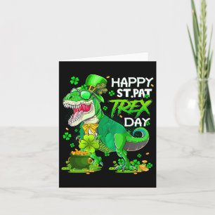 Carte Dinosaur Jour de la Saint Patrick Happy St Pat Tre