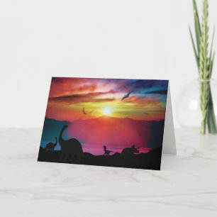Carte Dinosaur Sunset