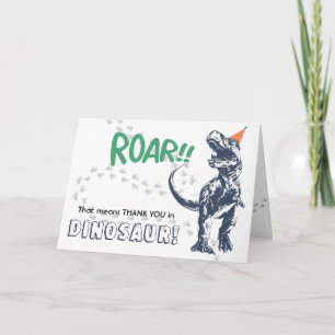 Carte Dinosaur T-Rex en Casquette de parti Anniversaire 