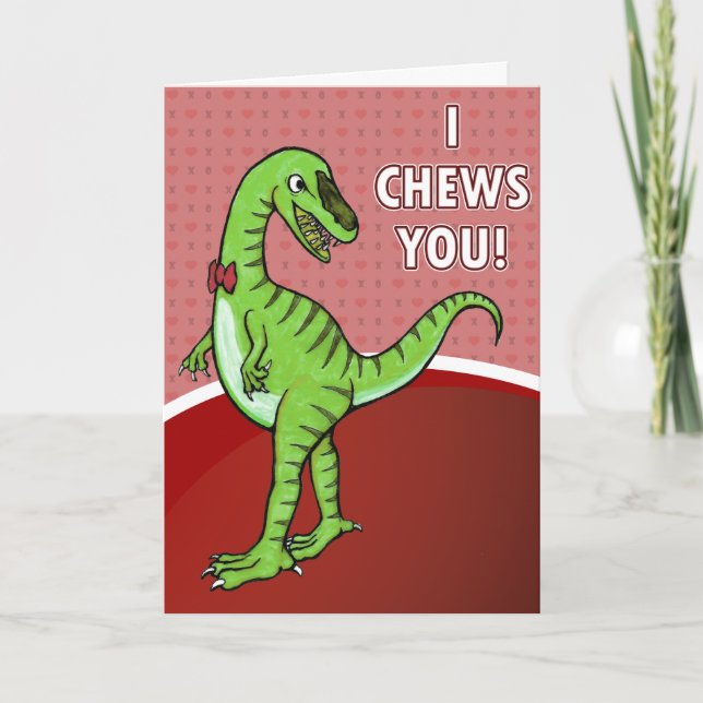 Carte Dinosaur valentines (Devant)