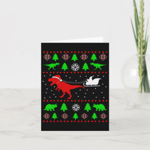 Carte Dinosaur Vilain Noël Pour Adultes Enfants