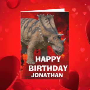 Carte Dinosaure anniversaire Un bon temps rugissant