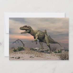 Carte Dinosaure concavenateur dans le désert