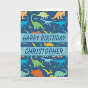 Carte Dinosaure d'anniversaire à personnaliser