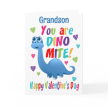 Dinosaure de la fête des petits-fils Valentines