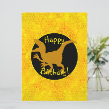 Dinosaure D'Or Cachez Un Joyeux Anniversaire !