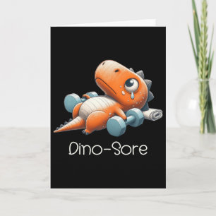 Carte Dinosaure drôle d'Halloween testé positif pour la 