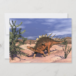 Carte dinosaure Kentrosaurus - rendu 3D
