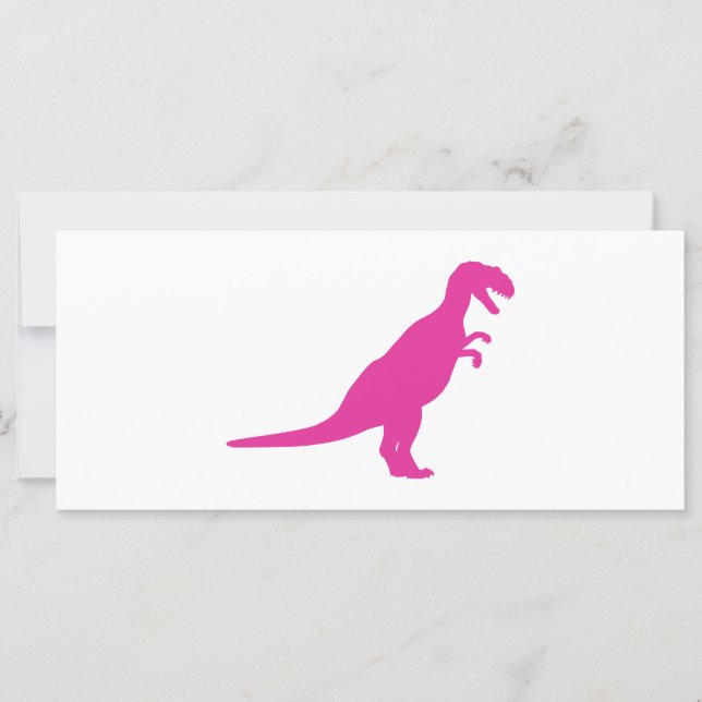 Carte Dinosaure rose (Devant)