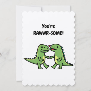 Carte Dinosaure Valentines