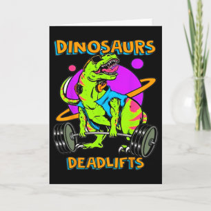 Carte Dinosaures Drôles Et Levées De Morts Musculation B