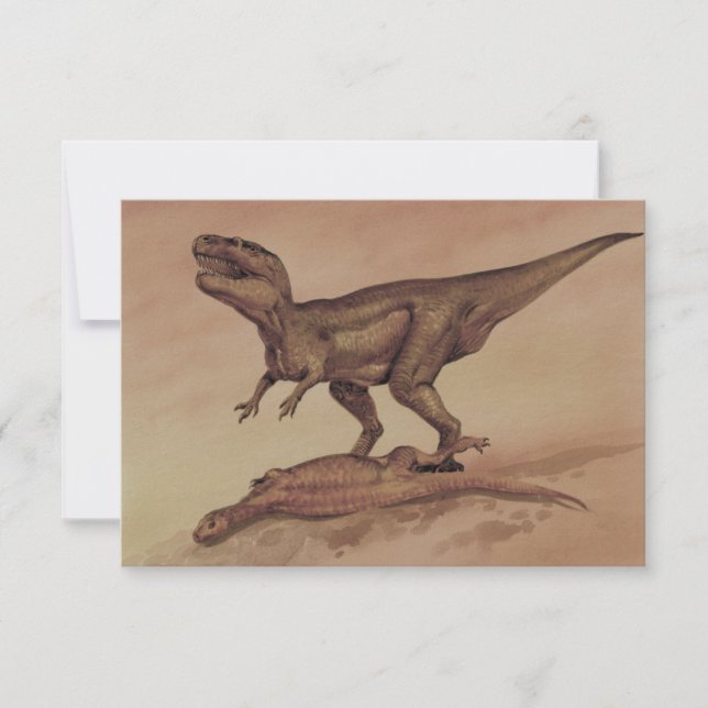 Carte Dinosaures vintages, Carnivore Giganotosaurus (Devant)