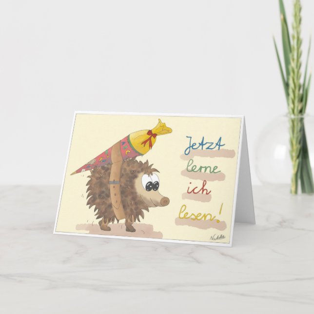 Carte d'inscription - Fille dessinée avec amour (Devant)