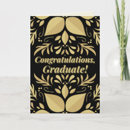 Carte d'inscription Gold & Black Félicitations