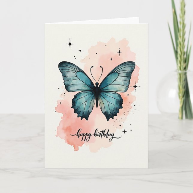 Carte d'insecte à l'aquarelle joyeuse (Devant)