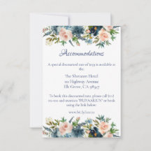 Carte d'insertion avec détails en aquarelle floral