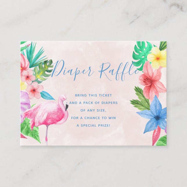 Carte d'insertion de baby shower tropical de tombo (Devant)