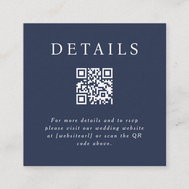 Carte d'insertion de code QR Parker (Devant)