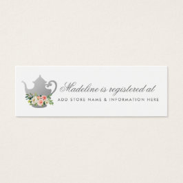 Carte d'insertion de la fête de thé rose