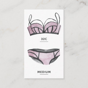 Carte d'insertion de la taille de la lingerie nupt