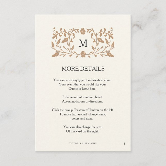 Carte d'insertion de Mariage de page de chapitre v (Devant)