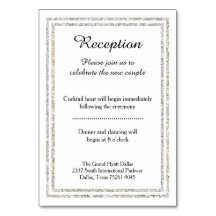 Carte d'insertion de réception - Garniture paillet