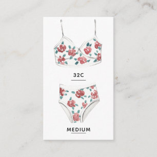 Carte d'insertion de taille de lingerie