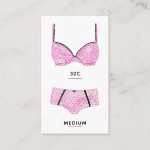 Carte d'insertion de taille Lingerie