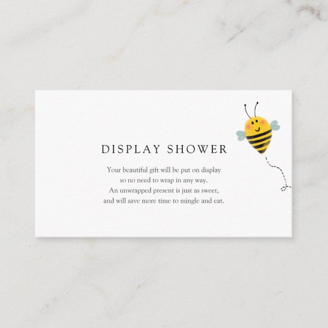 Carte d'insertion du Baby shower d'affichage des a (Devant)