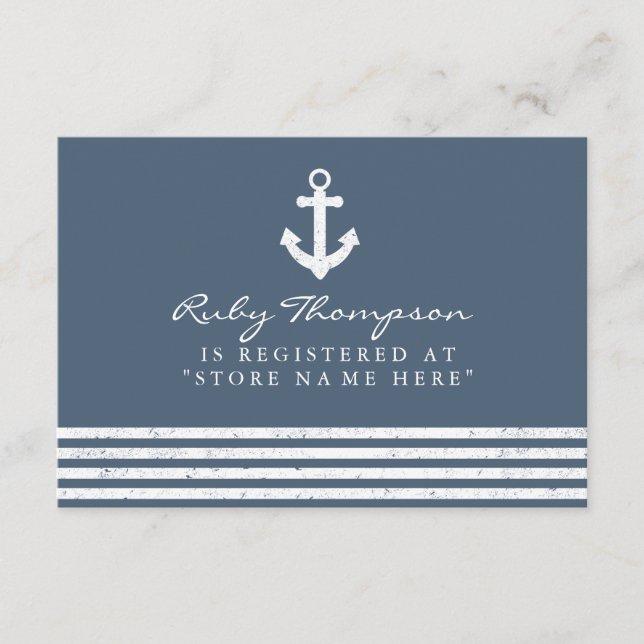 Carte d'insertion du registre des Baby showers nau (Devant)