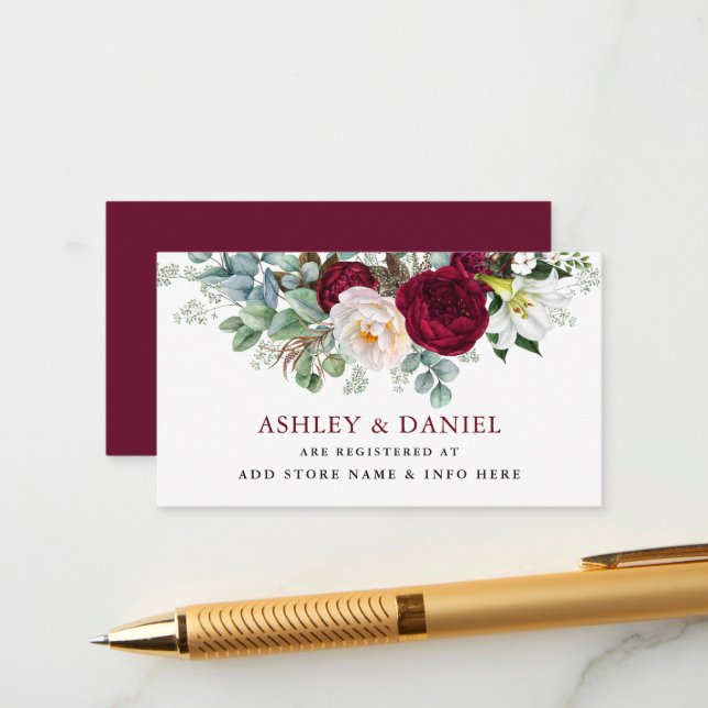 Carte d'insertion du registre des Mariages floraux (Devant/Arrière en situation)