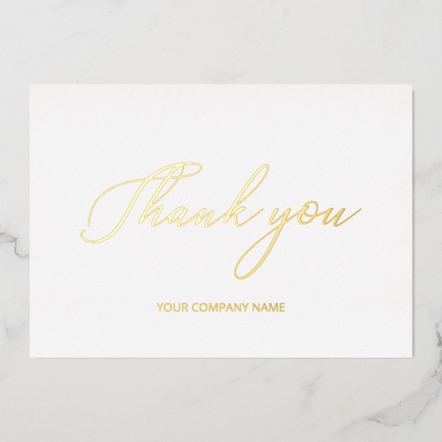 Carte d'insertion Gold Business Logo Merci Package (Recto)