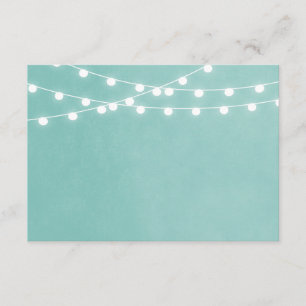 Carte d'insertion Mariage Aqua String Lights