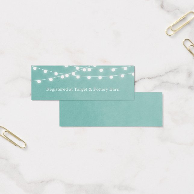 Carte d'insertion Mariage Aqua String Lights (Bureau)