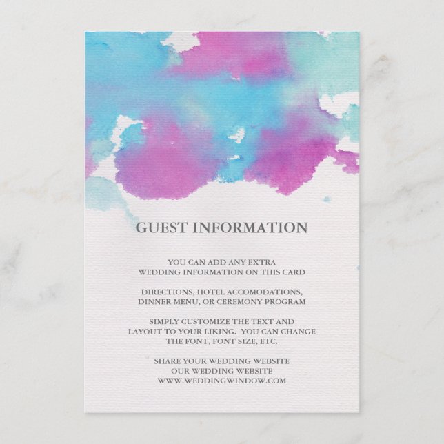 Carte d'insertion Mariage Dreams Vibrant (Devant)