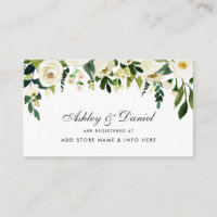Carte d'insertion mariage Green White Floral Regis