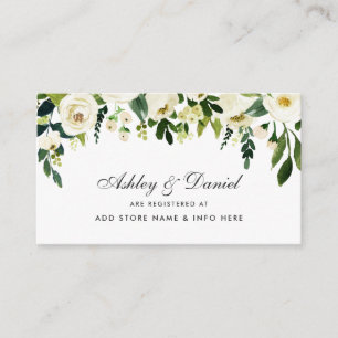 Carte d'insertion mariage Green White Floral Regis