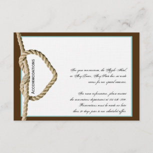 Carte d'insertion Mariage occidental de Heart Love
