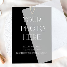 Carte d'insertion photo pour les invitations de ma