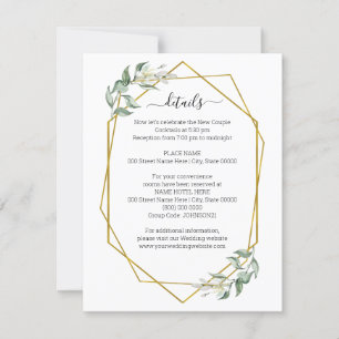 Carte d'insertion pour détails géométriques verts 