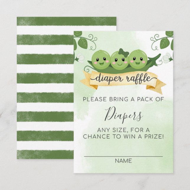 Carte d'insertion pour tirage au sort de couches ' (Devant / Derrière)