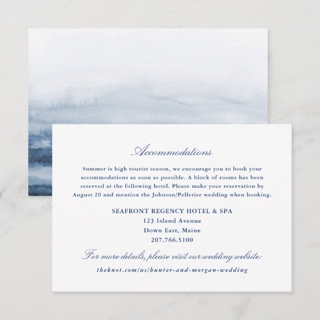 Carte d'insertion pour une chambre d'hôtel - Penob (Devant / Derrière)