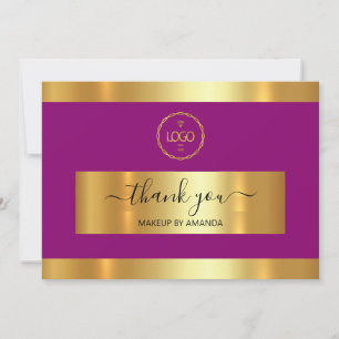 Carte d'insertion professionnelle Gold Rose Merci