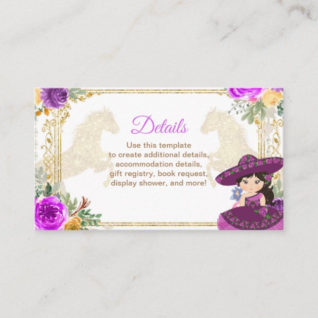 Carte d'insertion Tres Anos Fleur Mexicaine Rose & (Devant)