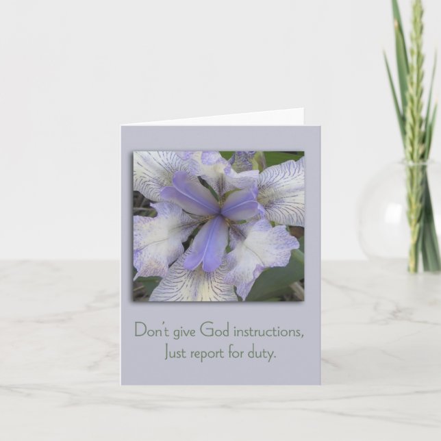Carte d'inspiration Blue Iris (Devant)
